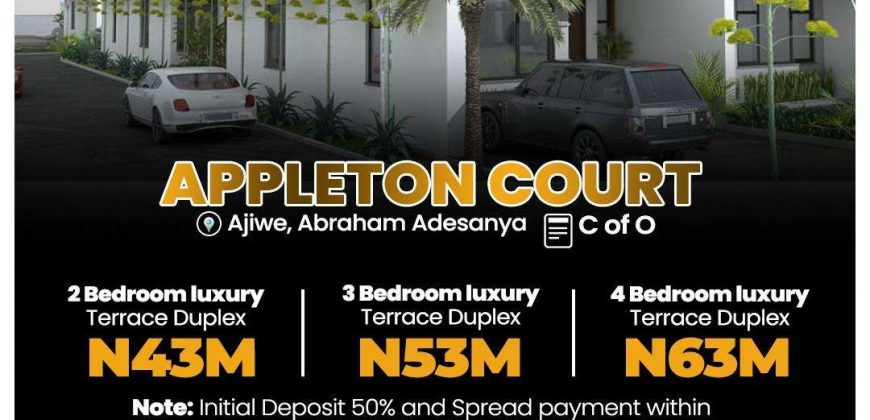 APPLETON COURT, ABRAHAM ADESANYA LEKKI